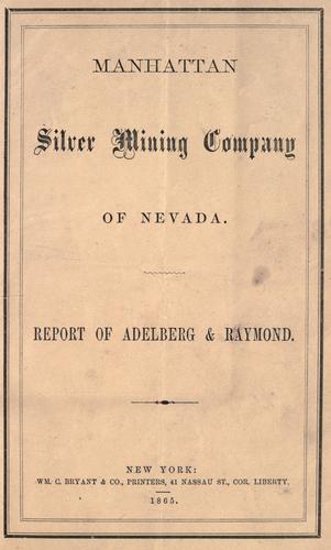 Manhattan Silver Mining Company of Nevada
