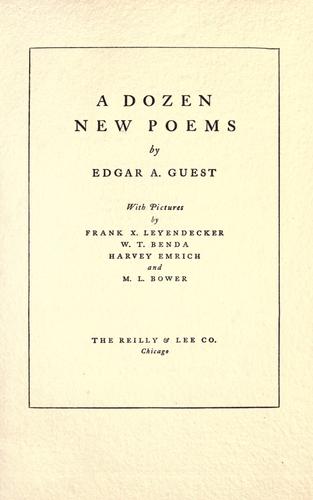 A dozen new poems