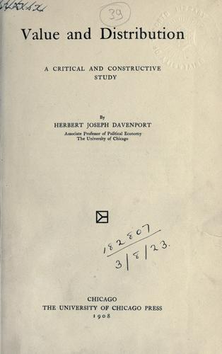 Value and distribution