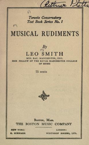 Musical rudiments
