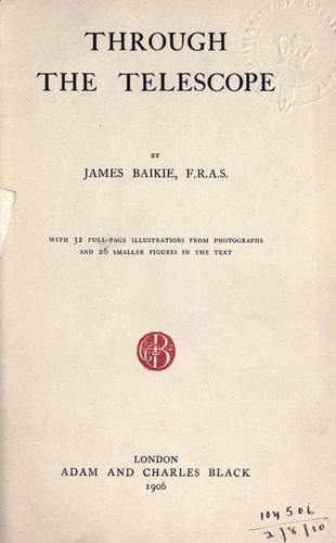 Through the telescope.