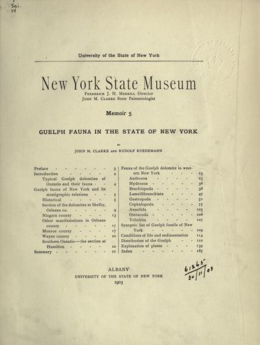 Guelph fauna in the state of New York