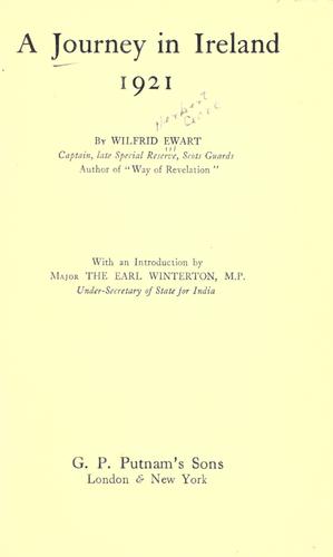 A journey in Ireland, 1921