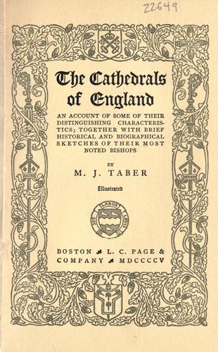 The cathedrals of England