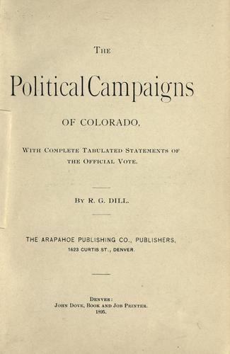 The political campaigns of Colorado