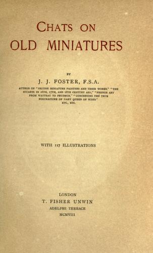 Chats on old miniatures.