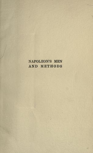 Napoleon's men and methods