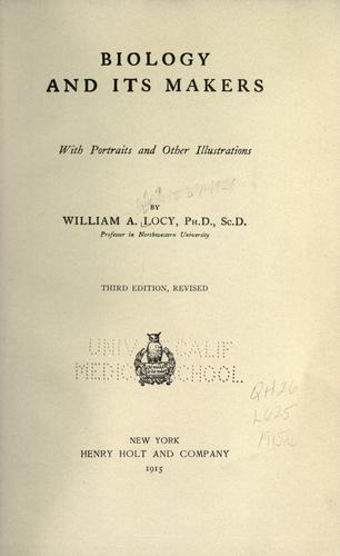 Biology and its makers