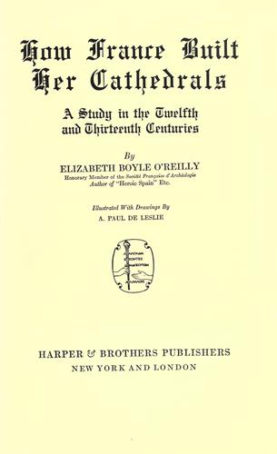 How France built her cathedrals