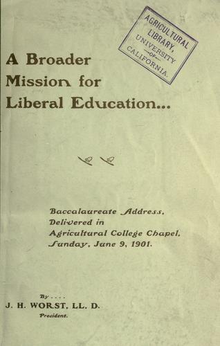 A broader mission for liberal education.