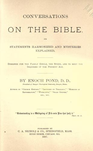 Conversations on the Bible