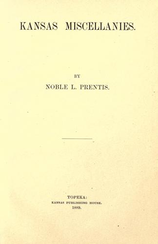 Kansas miscellanies.