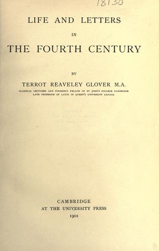 Life and letters in the fourth century