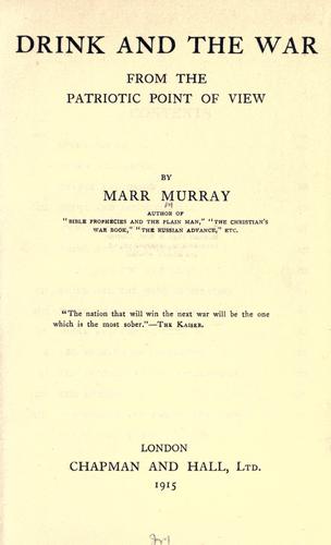 Drink and the war from the patriotic point of view 