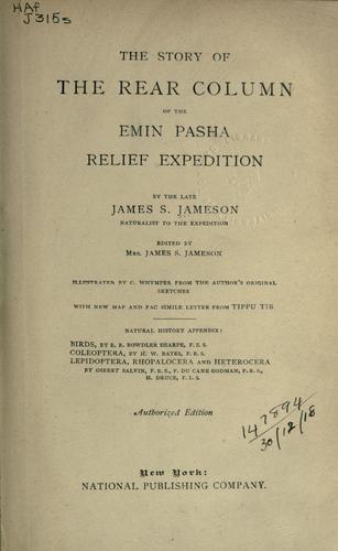 The story of the rear column of the Emin Pasha relief expedition