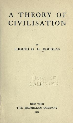 A theory of civilisation