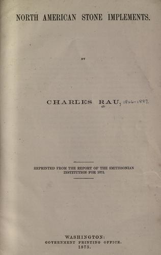 North American stone implements.