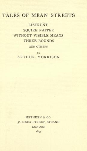 Tales of mean streets.