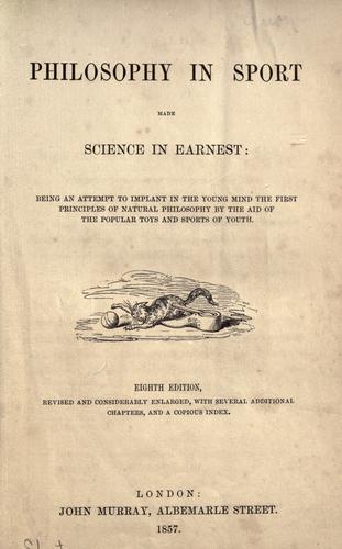 Philosophy in sport made science in earnest