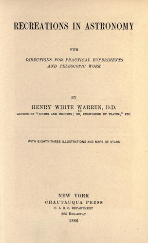 Recreations in astronomy.