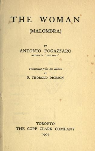 The woman (Malombra)