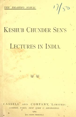 Keshub Chunder Sen's lectures in India.