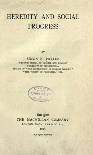 Heredity and social progress