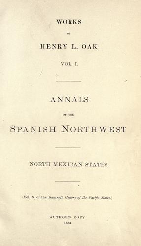 Annals of the Spanish Northwest