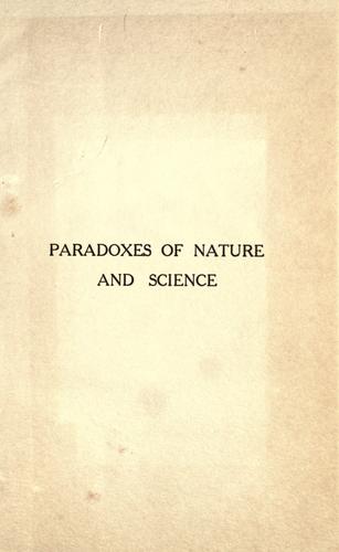 Paradoxes of nature and science