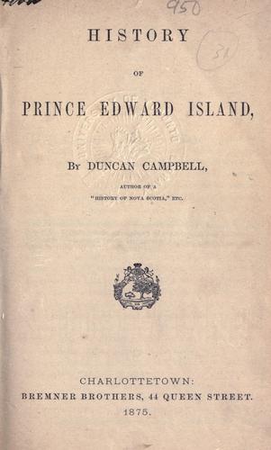 History of Prince Edward Island