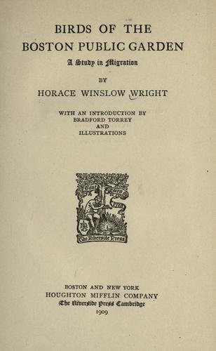 Birds of the Boston Public Garden