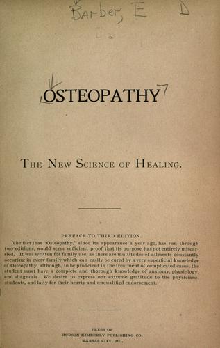 Osteopathy : the new science of healing