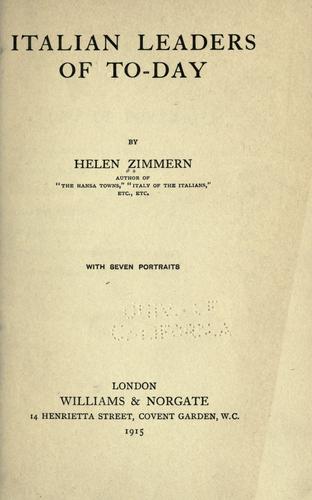 Italian leaders of today.