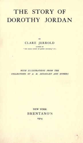 The story of Dorothy Jordan