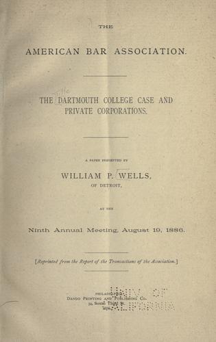 The Dartmouth College case and private corporations