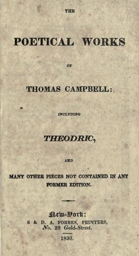 The poetical works of Thomas Campbell