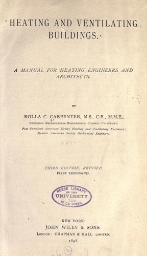 Heating and ventilating buildings