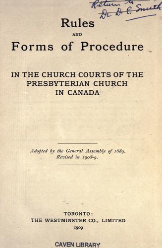 Rules and forms of procedure