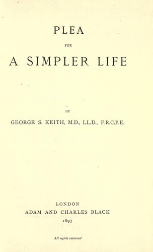 Plea for a simpler life.