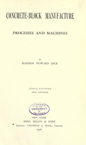 Concrete-block manufacture