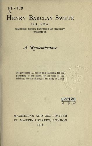 Henry Barclay Swete