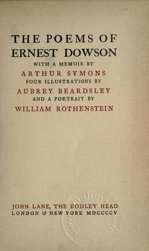 The poems of Ernest Dowson
