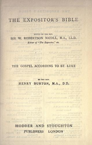 The Gospel according to St. Luke