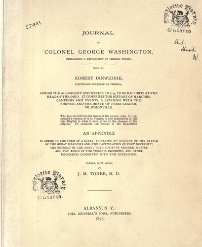 Journal of Colonel George Washington
