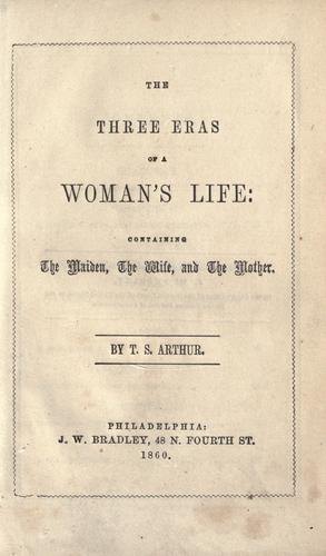 The three eras of a woman's life