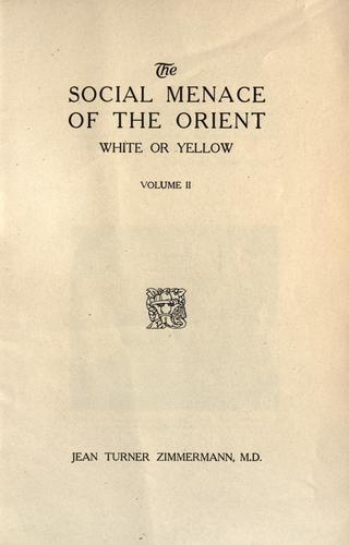 The social menace of the orient