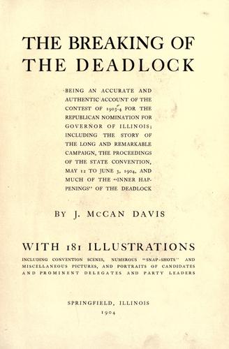 The breaking of the deadlock