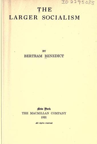 The larger socialism