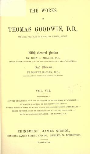 The works of Thomas Goodwin