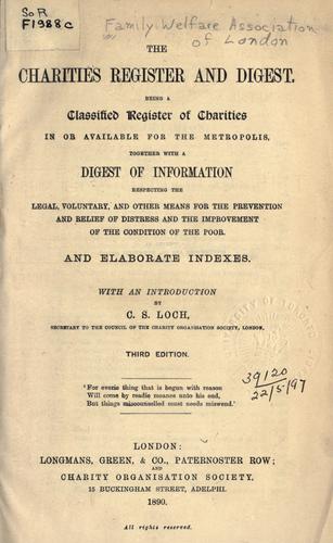 The charities register and digest